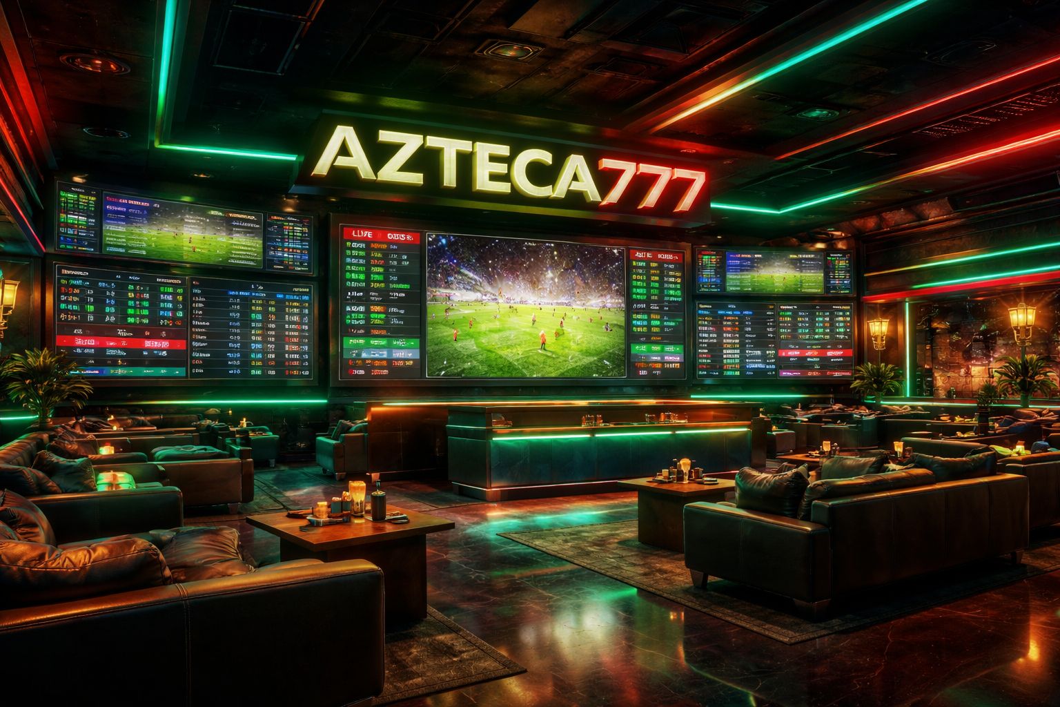 Interfaz de apuestas deportivas AZTECA777 con mercados en vivo