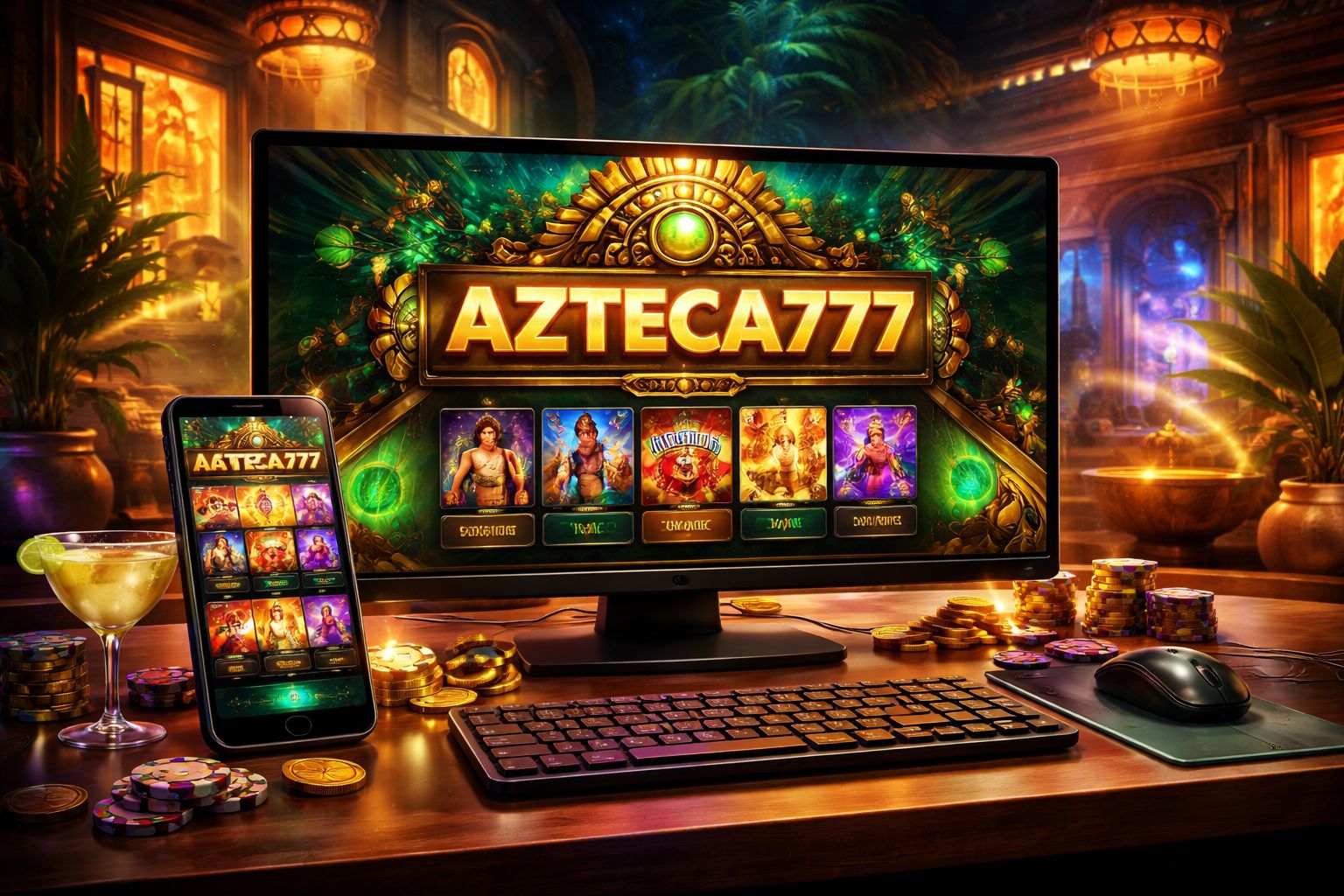 Interfaz principal de AZTECA777 Casino para jugadores en México